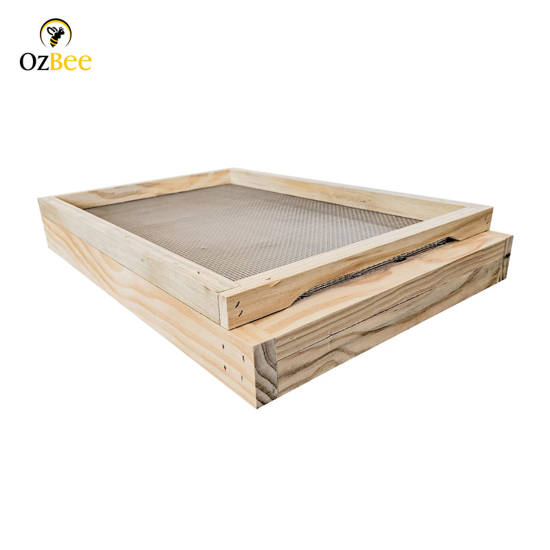 8F FRAME STAINLESS STEEL MESH BEE HIVE BOTTOM BASE BEEHIVE NZ PINE