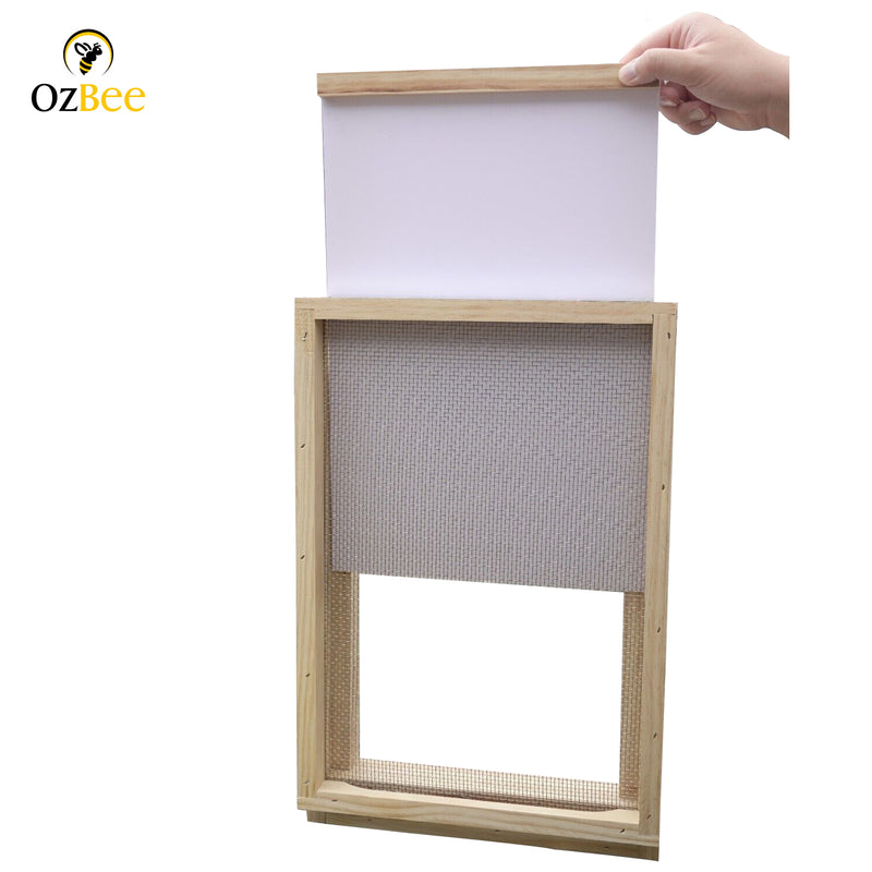 8F FRAME STAINLESS STEEL MESH BEE HIVE BOTTOM BASE BEEHIVE NZ PINE