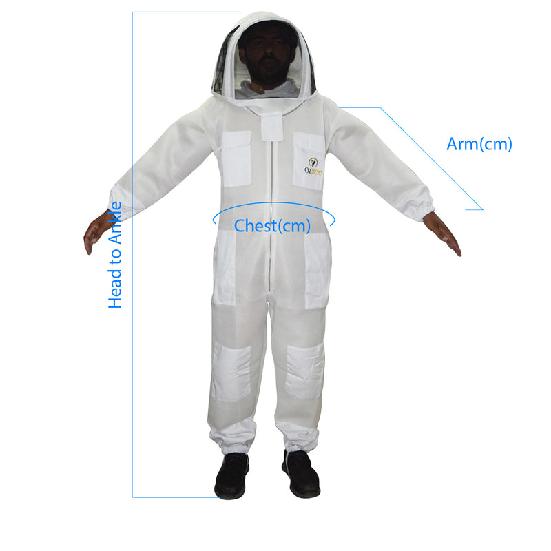 OZBEE Beekeeping Suit 2 Layer Mesh Hood Style Light Weight & Ultra Cool