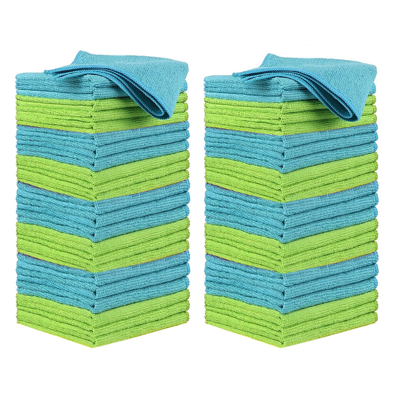 50 PCS  Sky Blue Microfibre Cloths Car Cleaning  Detailing Towels Washing Duster