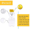 100 X Plastic Honey Bear Bottle Squeeze Bear Cup Flip Top Lid Jar 325GM/249ml - Ozee beekeeping Supplies