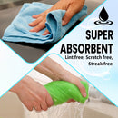 100 PCS Sky Blue Microfibre Cloths Car Cleaning  Detailing Towels Washing Duster