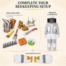 Complete Beekeeping Starter Kit – 10 Frame Assembled 2 Storey Beehive, Premium 3-Layer Mesh Suit, Gloves & Frame Options