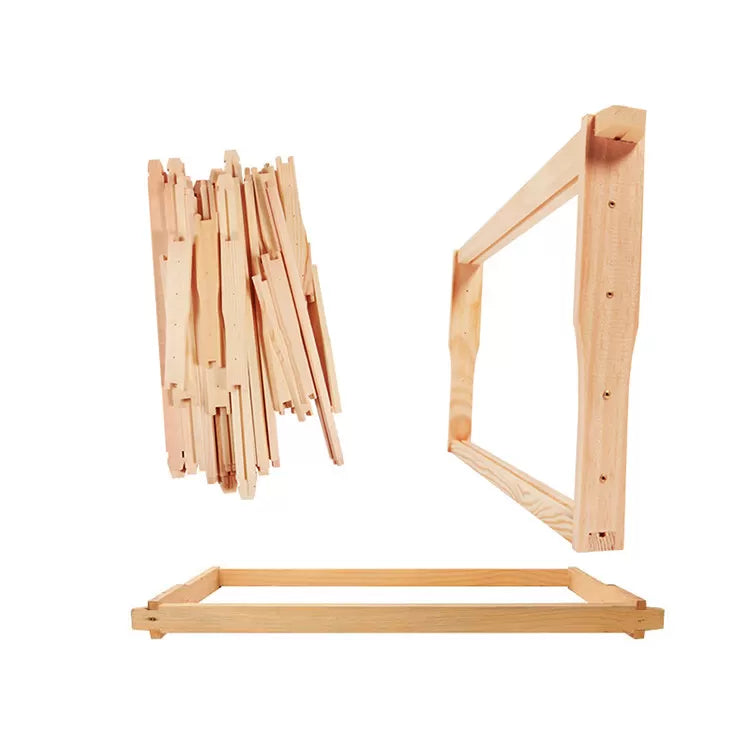 10 X Ideal Beekeeping Frames with Eyelets Wood Beehive Wooden Flat Pack Frame