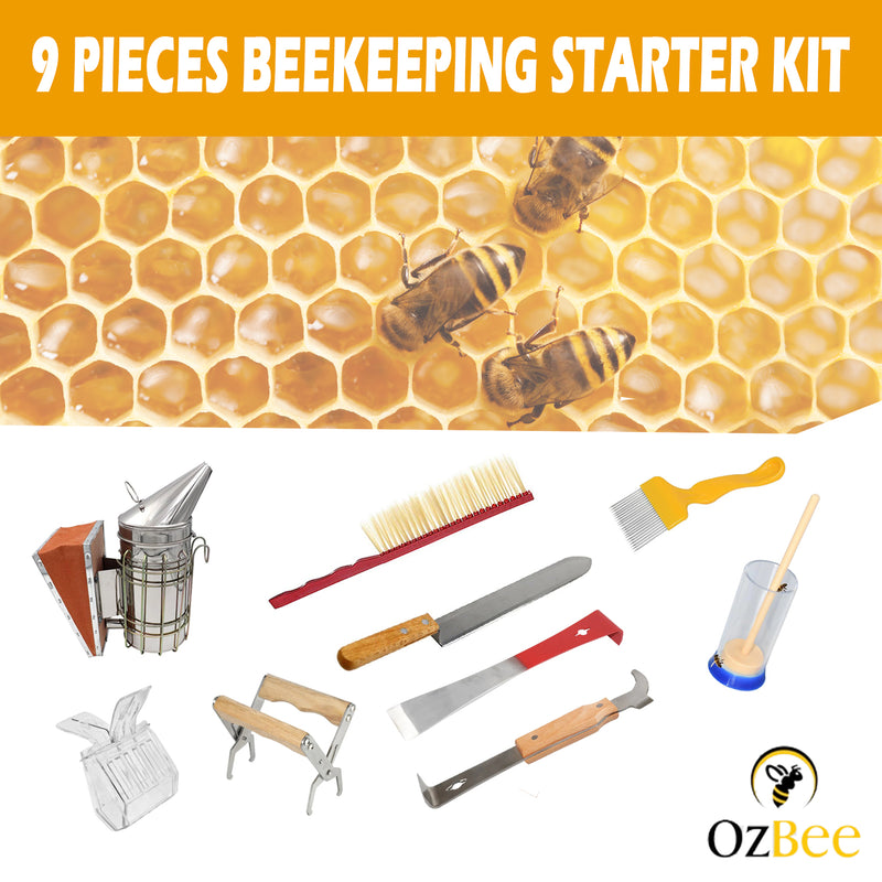 Beekeeping Starter Kit Tools for Beekeeper Kit 9PC
