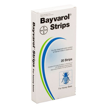 Bayvarol Varroa Treatment Strips Pack of 20 | Effective Varroa Mite Control for Honey Bee Hives - Ozee beekeeping Supplies