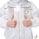 Beekeeping Bee Cotton Semi Ventilated Jacket With Hood Style Veil Protective Gear - Ozee beekeeping Supplies