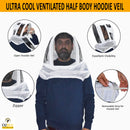 Beekeeping Half Body Hoodie Veil Protective Gear - Ozee beekeeping Supplies