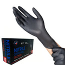 Black Nitrile Disposable Gloves – Powder Free, Latex Free, Heavy Duty Industrial & Food Safe Gloves 1000 PCs -