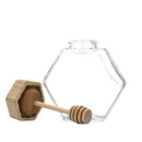 60 X Honey Glass Jar With Wooden Honey Spoon 380 ML / 220 ML - Ozee beekeeping Supplies