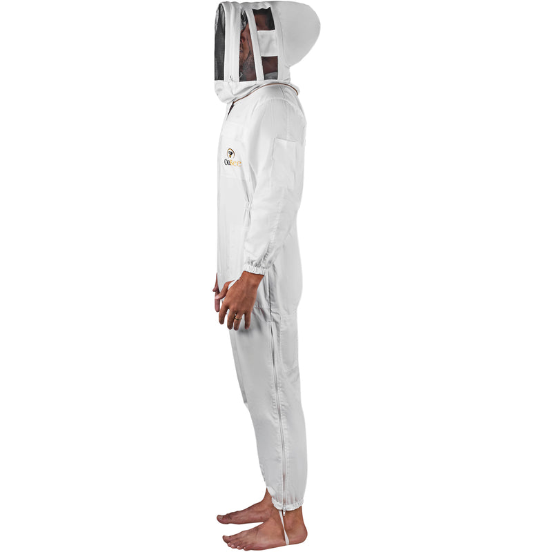 OZBEE Beekeeping Suit Standard Cotton With Hood Style Veil