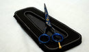 Ovial - Plasma Navy Blue Embroidered Professional Stainless Steel Scissor 6.5" - Ozee beekeeping Supplies